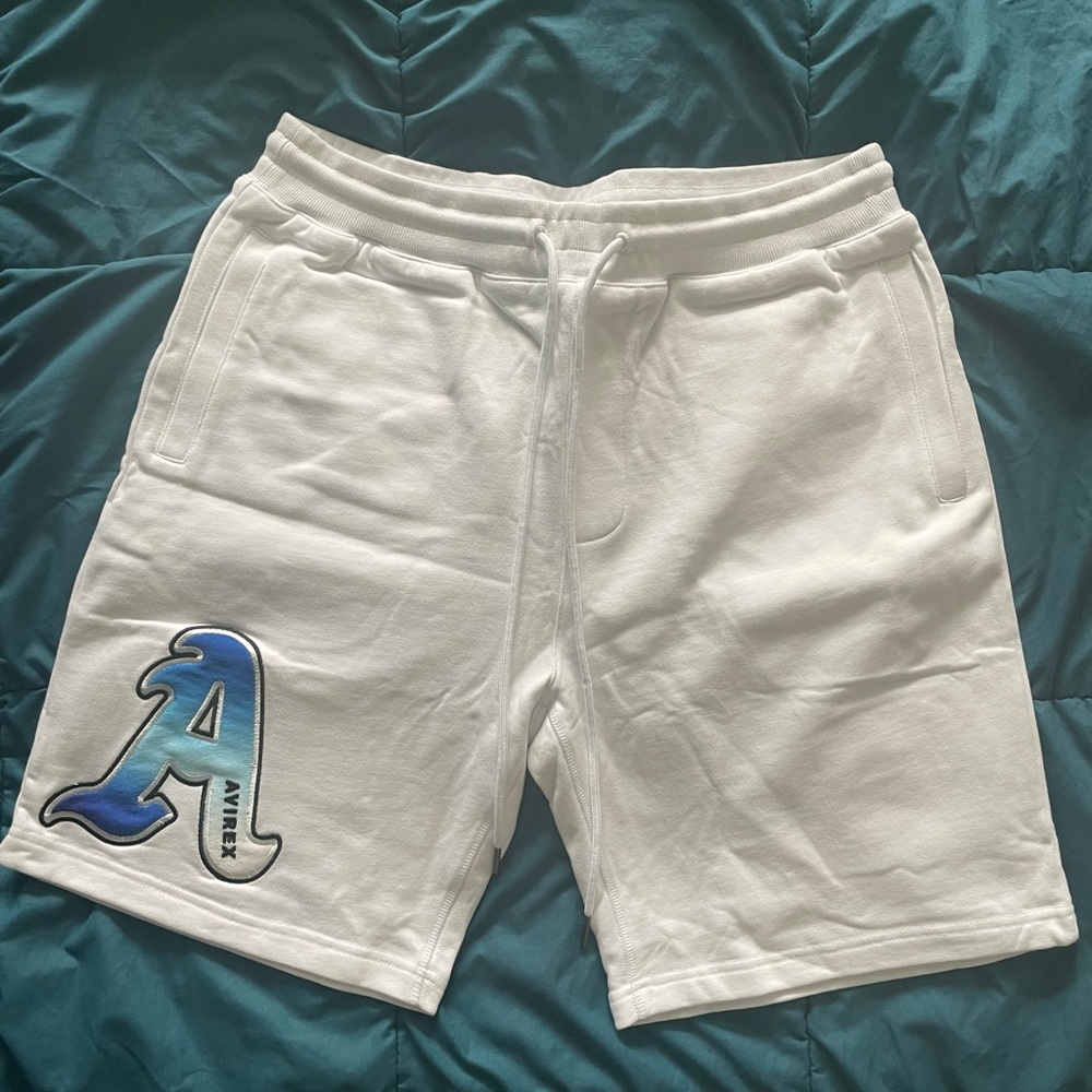 Avirex Logo french terry shorts